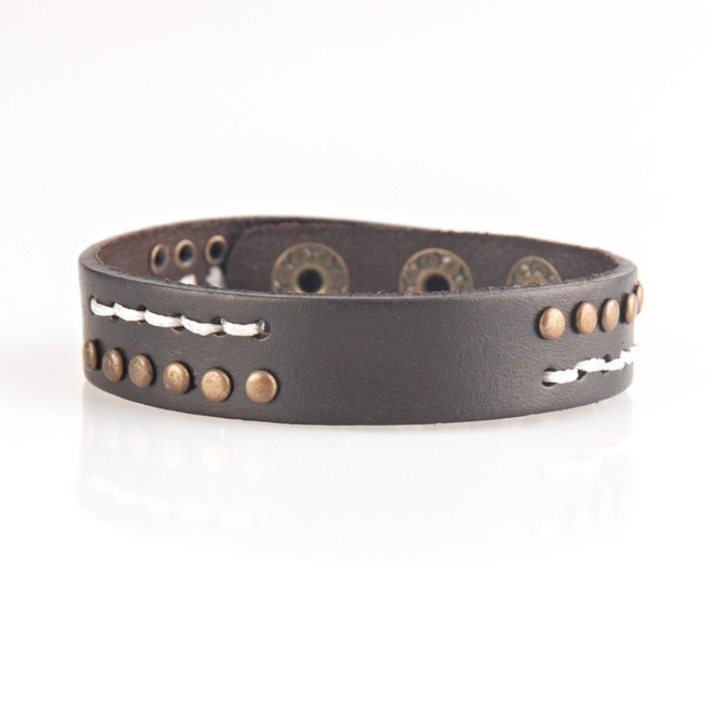 Paparazzi Dark Brown Studded Bracelet  Always An Adventure Fashion Jewelry